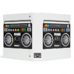 retro boombox ghetto blaster graphic binders
