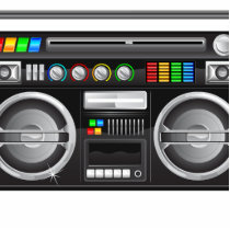 retro boombox ghetto blaster graphic cut outs