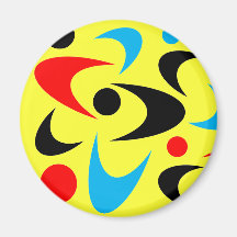 Retro Boomerang Magnet