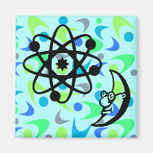 Retro Boomerang Physics Refrigerator Magnet