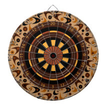 Retro Boomerangs Dartboard With Darts