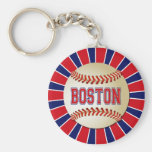 RETRO BOSTON BASEBALL KEYCHAIN