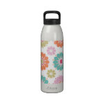 Rétro bouteille d'eau florale de |