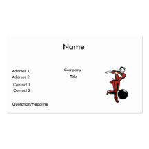 retro bowler design business card templates