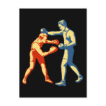 Retro Boxing Men postcards