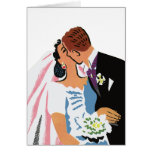 Retro Bride and Groom, You May Now Kiss the Bride Greeting Cards