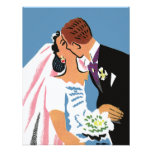 Retro Bride and Groom, You May Now Kiss the Bride Custom Invitations
