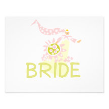 Retro Bride Tshirts and Gifts Custom Invites