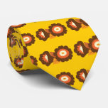 Retro Brown Flowers Ties