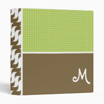 Retro Brown Wave; Waves 3 Ring Binders
