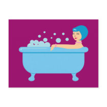 Retro Bubble Bath Girl