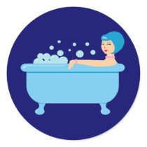 Retro Bubble Bath Girl