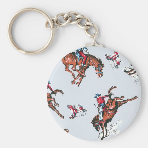 Retro Bucking Broncho Keychains