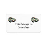 retro bus motor coach address labels