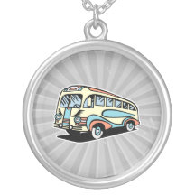 retro bus motor coach necklace