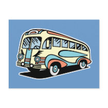retro bus motor coach post cards