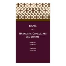 Retro Business Card chocolate merlot