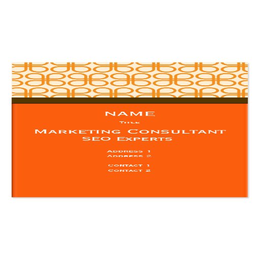 Retro Business Card Marketing Consultant