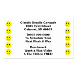 Retro Business Punch Cards Happy Face Smiling Dots Business Card Templates