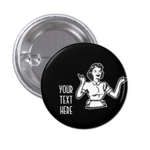 Retro Busy Housewife Pinback Buttons