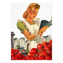 Retro Busy Kitchen Home Canning Party Blank 5x7 Personalized Invitation