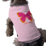Retro Butterfly Customizalbe Doggie T-shirt