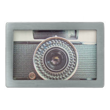 Retro camera belt buckles