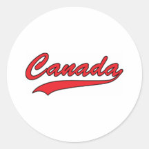 Retro Canada Round Sticker