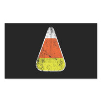 Retro Candy Corn Halloween rectangle Stickers