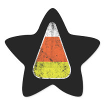 Retro Candy Corn Halloween star Stickers