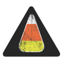 Retro Candy Corn Halloween triangle Stickers