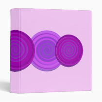 Retro Candy Swirl Purple Plum Pudding Binder binders