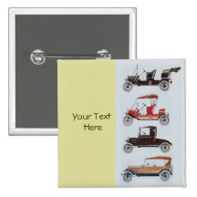 RETRO CARS 2- Auto repair automotive ,yellow Pinback Buttons
