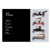 RETRO CARS 2- Auto repairs, automotive Business Card Templates