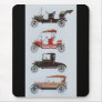 RETRO CARS 2 , AUTO RESTORATION grey black red Mouse Pad
