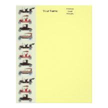 RETRO CARS 2 AUTO RESTORATION grey red black Letterhead Template