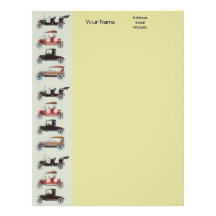 RETRO CARS 2 AUTO RESTORATION grey red black Customized Letterhead