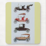 RETRO CARS 2 , AUTO RESTORATION grey yellow red Mousepad