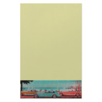 RETRO CARS - Auto repair automotive ,blue Customized Stationery