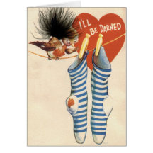 Rétro carte de Valentine pour des enfants