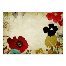 Rétro carte de visite de fleurs