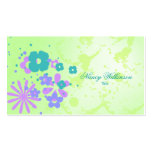 Rétro carte de visite floral