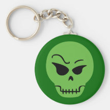 Retro Cartoon Skull Keychain
