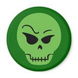 Retro Cartoon Skull magnets
