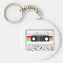 Retro cassette tape 80s style keychain