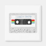 Retro cassette tape 80s style refrigerator magnets