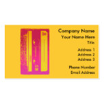 Retro Cassette Tape Design in Pink & Yellow Business Card Template
