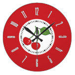 Rétro cerise rouge horloges murales