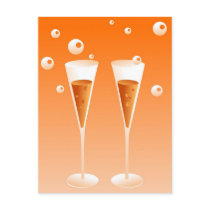 Retro Champagne Postcard
