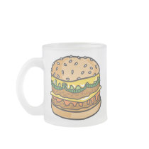 retro cheese hamburger mugs